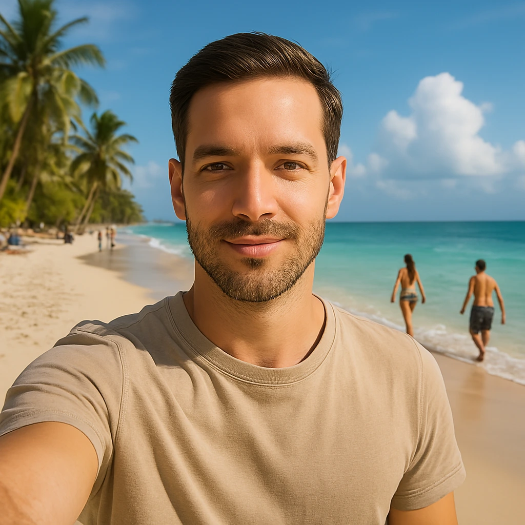 Jason Carter on Holiday